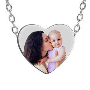 Custom Photo Stainless Steel Heart Necklace