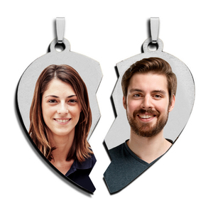 Double Heart Pendant Split in Two