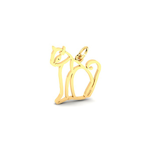 Flat Sitting Cat Charm