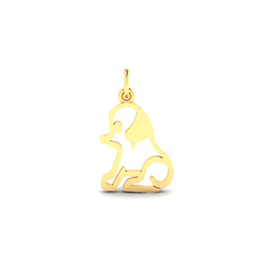 Flat Sitting Dog Charm