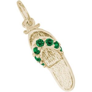 SANDAL   EMERALD GREEN ENGRAVABLE