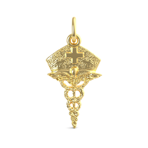 Nurses Hat Caduceus Charm 1138 