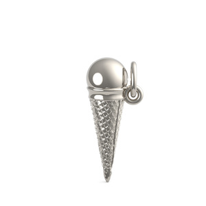 Vanilla Pearl Ice Cream Cone Charm