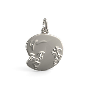 Baby Face Charm  Engravable 
