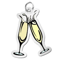 Champagne Glasses Charm