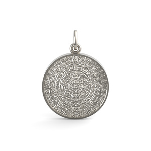 Aztec Sun Charm  ENGRAVABLE 