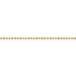 14k 2mm D C Rope with Lobster Clasp Chain