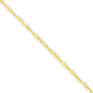 14k 2 25mm Singapore Chain