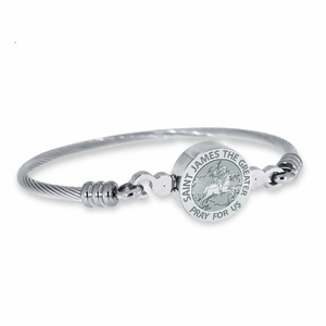 Stainless Steel Saint James the Greater Bangle Bracelet