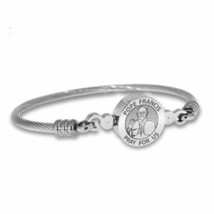 Stainless Steel Pope Francis Bangle Bracelet