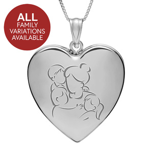 Build Your Own 2 Picture Mom Heart Locket
