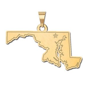 Personalized Maryland Pendant or Charm