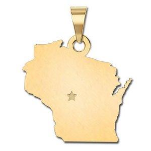 Personalized Wisconsin Pendant or Charm