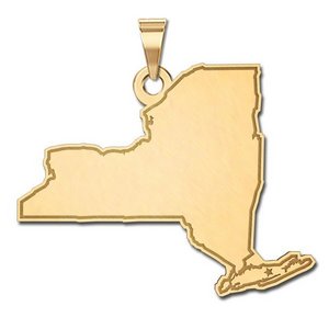 Personalized New York State Pendant or Charm