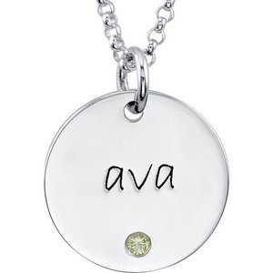 Personalized Birthstone Disc
