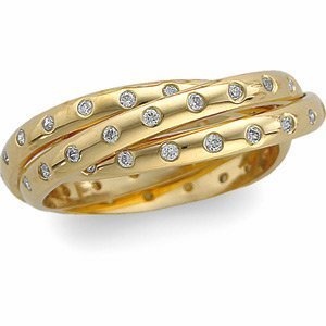 THREE BAND DIAMOND ROLLING RING
