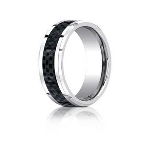 Cobalt Chrome Comfort Fit 8mm Wedding Band