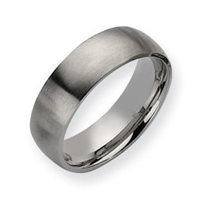 Stainless Steel 7mm Brushed Wedding Band