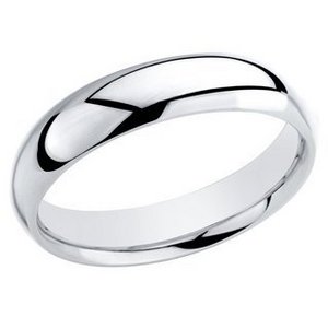 Sterling Silver 5mm Comfort Fit Wedding Band