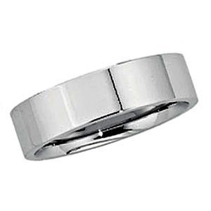 Sterling Silver 7mm Half Round Comfort Fit Flat  Wedding Band