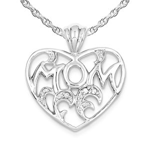 Sterling Silver Mom Charm