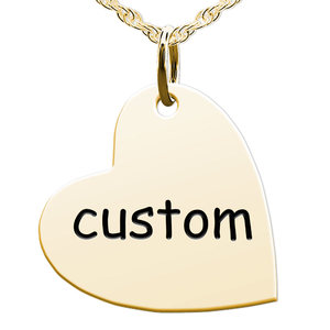 Custom Mom Sideways Heart Shaped Charm