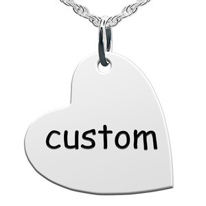 Custom Mom Sideways Heart Shaped Charm