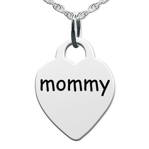 Mommy Heart Shaped Charm