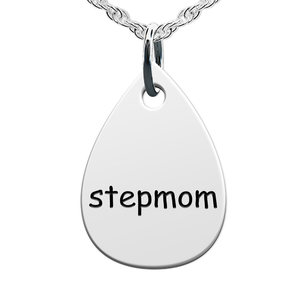 Stepmom Teardrop Shaped Charm