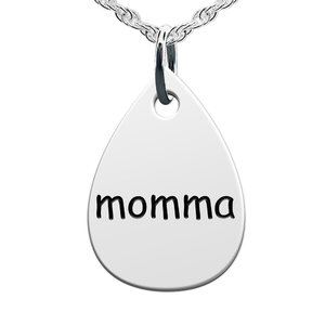 Momma Teardrop Shaped Charm