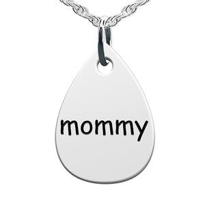Mommy Teardrop Shaped Charm