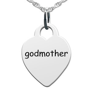 Godmother  Heart Shaped Charm