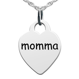 Momma Heart Shaped Charm