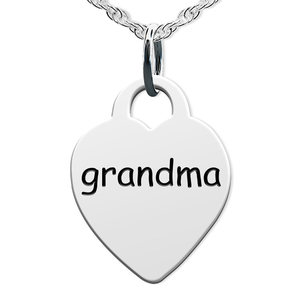 Grandma Heart Shaped Charm