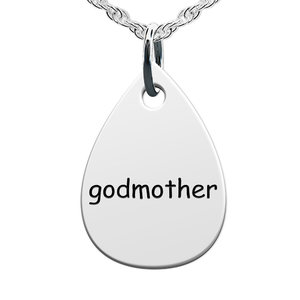 Godmother  Teardrop Shaped Charm