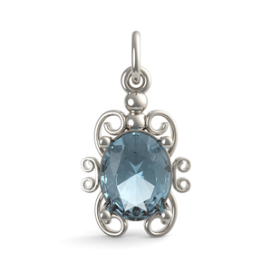 Filigree December Stone Charm 4764 012 