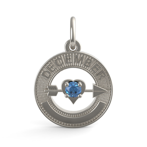 December Love Birthstone Charm  3342 