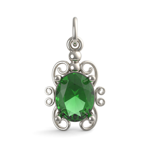 Filigree May Stone Charm 4764 005 
