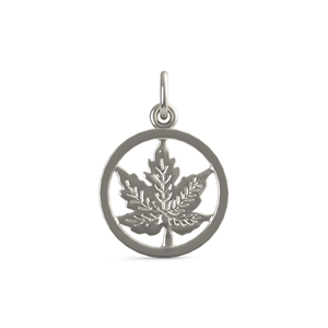 Maple Leaf Disc Charm