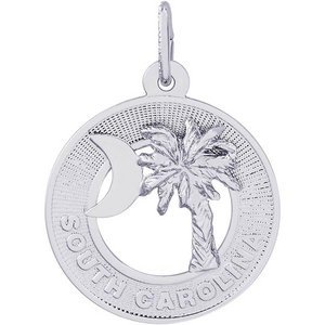 PALMETTO CRESCENT MOON ENGRAVABLE