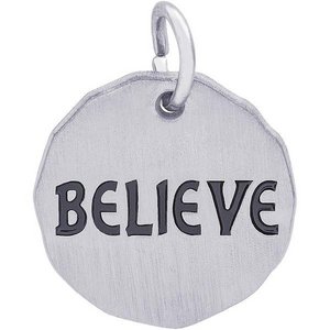 BELIEVE CHARM TAG ENGRAVABLE