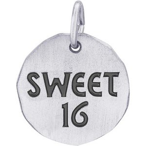 SWEET 16 CHARM TAG ENGRAVABLE
