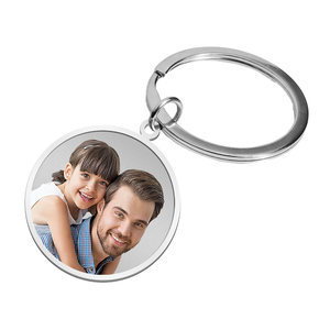 Photo Engraved Round Key Chain