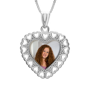 Photo Engraved Small Heart Charm