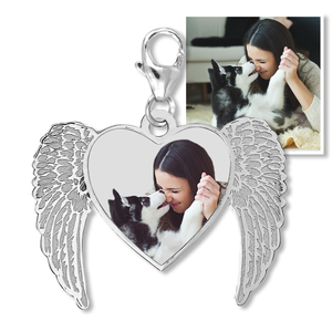 Angel Heart Photo Charm For Bracelet