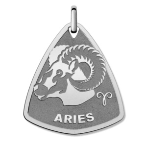 Aries Symbol Shield Pendant or Charm