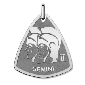 Gemini Symbol Shield Pendant or Charm