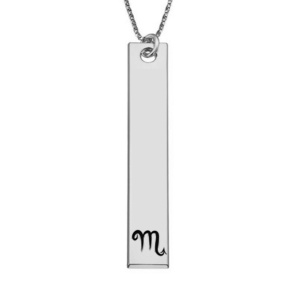 Scorpio Symbol Vertical Tag Pendant