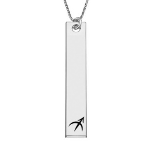 Sagittarius Symbol Vertical Tag Pendant