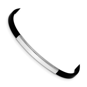 Custom Engraved Sterling Silver Women s Rubber ID Bracelet